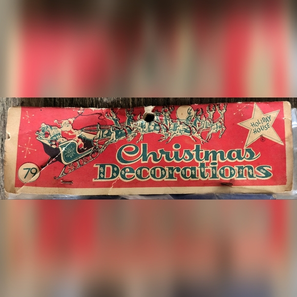 NOS Vintage Holiday House Styrofoam Candy Cane Christmas Decorations 1950s RARE - Picture 2 of 6